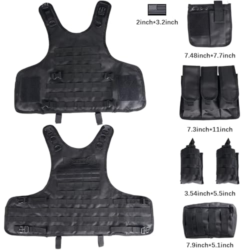 Adjustable Tactical Airsoft Vest with Removable Pouches