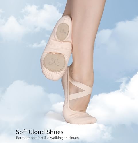Daydance Cloud Soft 4-Way Elastic Women’s Ballet Shoes - Light Pink, Size 9