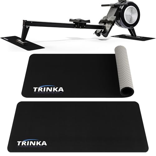 Rowing Machine Floor Mats - 2PCS Non-Slip Fitness Equipment Mat | 30"x12"