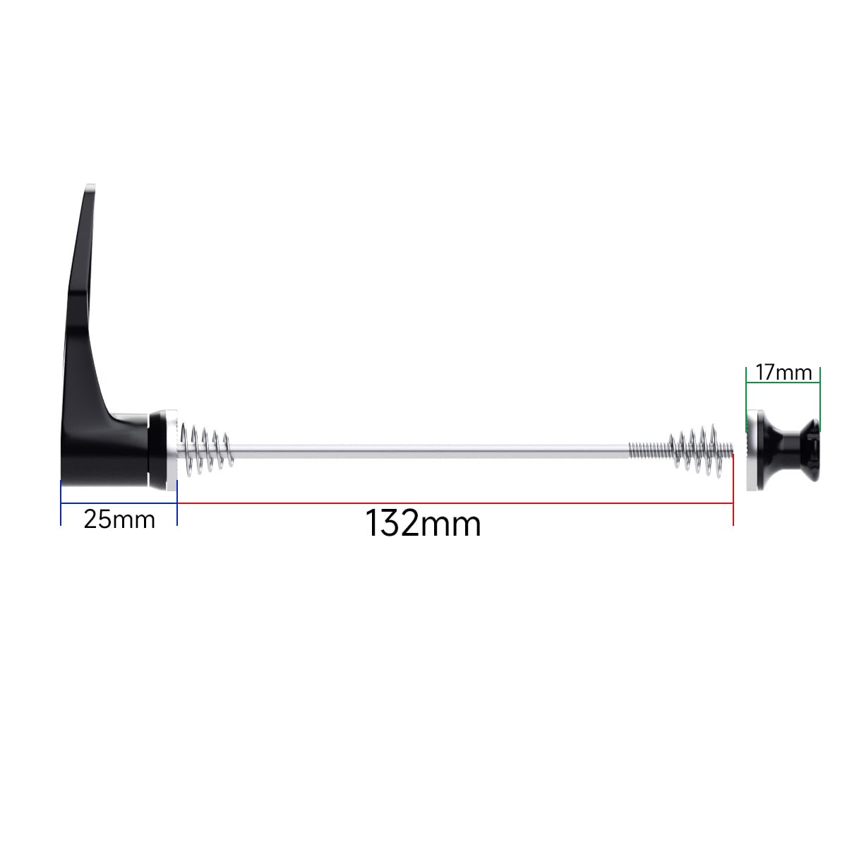 BIKOOCO Ultra High Strength Titanium Alloy Bike Axle Skewer Set for Quick Release - 100mm Front/130mm Rear for Road Bike