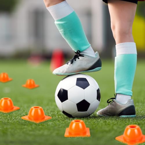 GKXMAXIWANG 12-Pack Orange Heavy Duty Agility Training Cones - Windproof & Shatterproof Sports Markers
