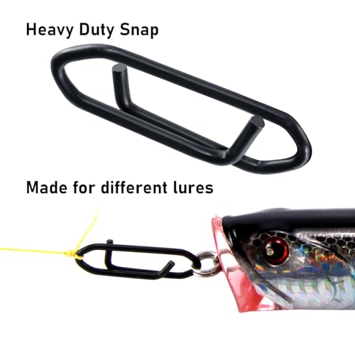 Stainless Steel Fishing Power Clips - Quick Change Snap Connector, 25LB, 20 Pack