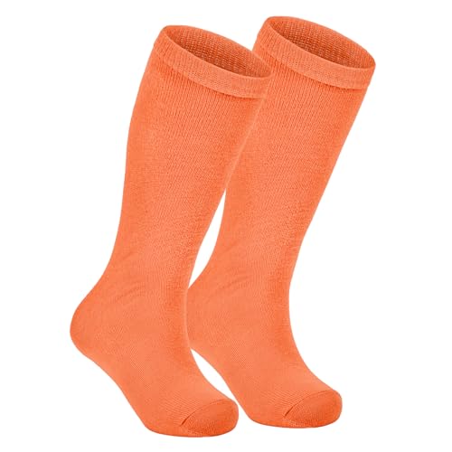 Kids Soccer Socks - Toddler Baseball Softball Socks 1-3T Deep Orange