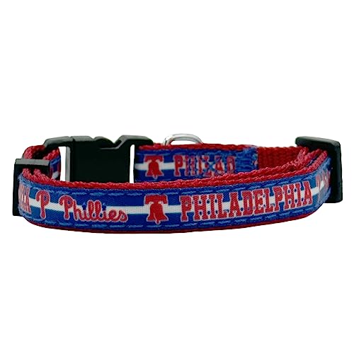 MLB Cat Collar - Philadelphia Phillies Satin Collar with Bell