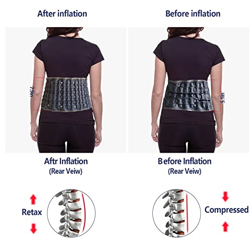 Blue Decompression Back Belt with Lumbar Support for Pain Relief, 29-49 in Waist – One Size