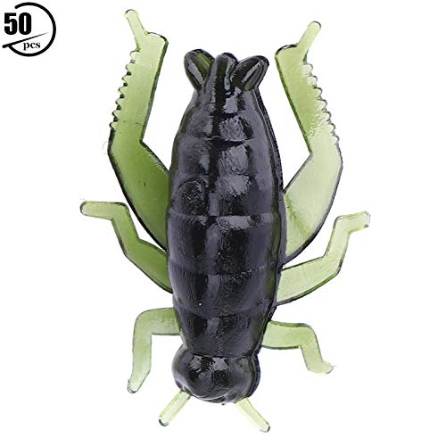 50 Pcs Soft Plastic Fishing Lures - Realistic Cricket Design