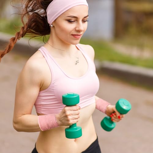 Wrist Sweatbands - 8 Pack Neon Cotton Sports Bands - Morandi Color