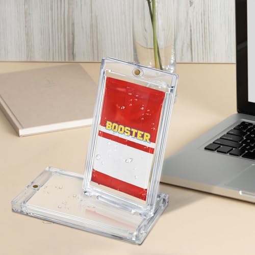 2 Pack Acrylic Booster Pack Protector Case with Magnetic Closure & UV Protection