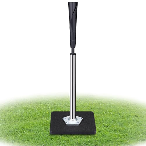 BFWIHM 37.02-Inch Adjustable Baseball/Softball Batting Tee – Height 25-37 in, Black