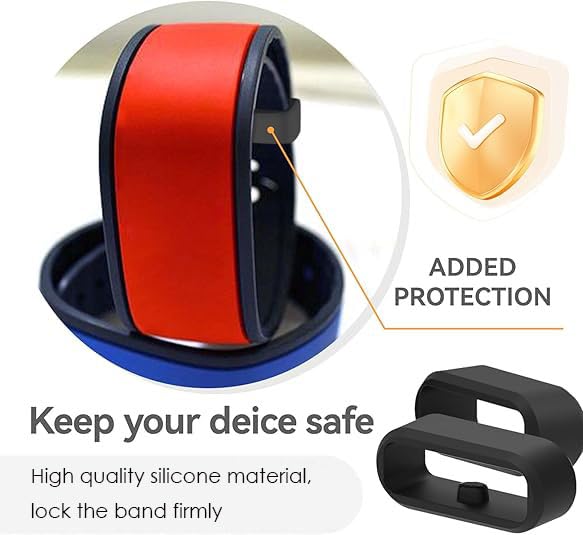 12-Pack Silicone Security Holder Loops for Magic Bands - Multi-Color