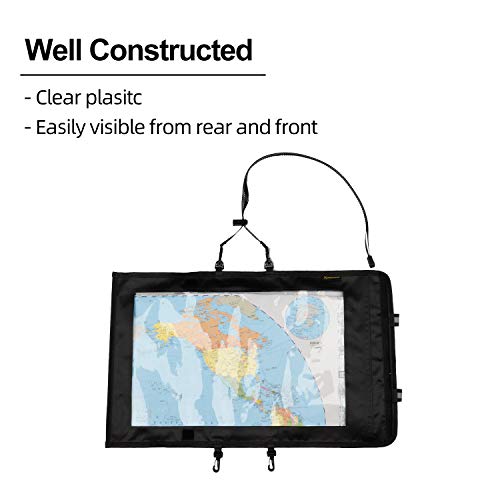 KOSIBATE Map Case, Waterproof Military Hiking Pouch Holder with Clear