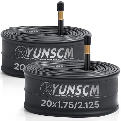 20x1.75–2.125 Inch Bike Inner Tubes 2-Piece with 48mm Schrader Valve