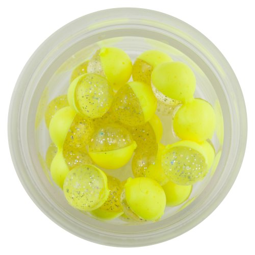 Floating Fishing Bait Eggs - Clear Silver-Fluorescent Yellow/Garlic