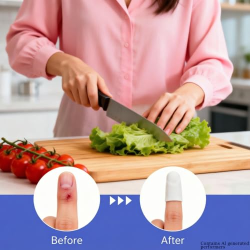 14pcs Silicone Gel Finger Protectors - White Fingertips Cots