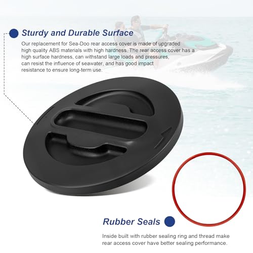 LEWEREST 2 Pack Sea-Doo Access Cap Assembly with O-Rings for GTX RXT RXP WAKE FISH PRO