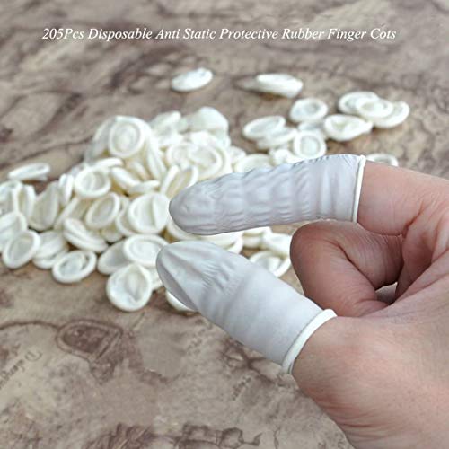 Disposable Finger Cots - 205 Count Protective Fingertip Covers