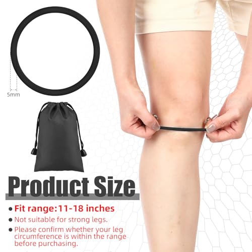 Patellar Knee Band with Strap - 2 Pack, Size M, Black