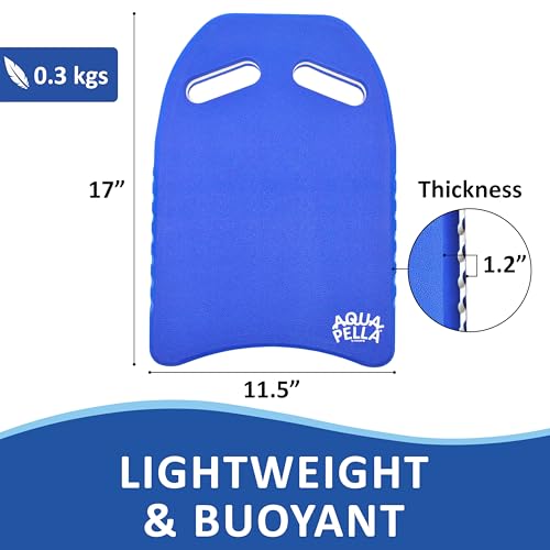 Aquapella Purple Pro Adult Swimming Kickboard - Buoyancy & Training Aid