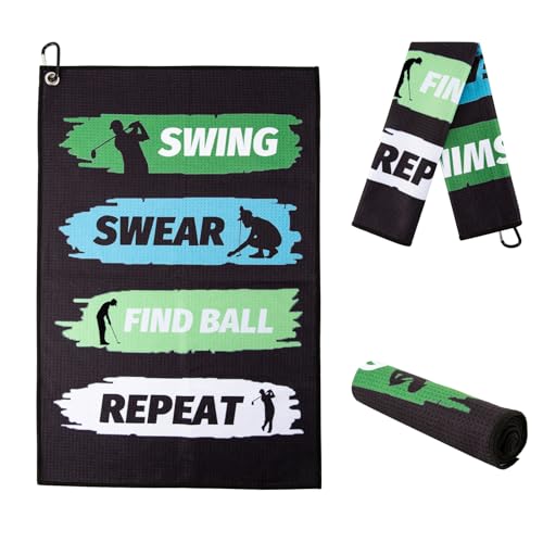 Funny Golf Towels - Super Absorbent Waffle Microfiber - Golf#3