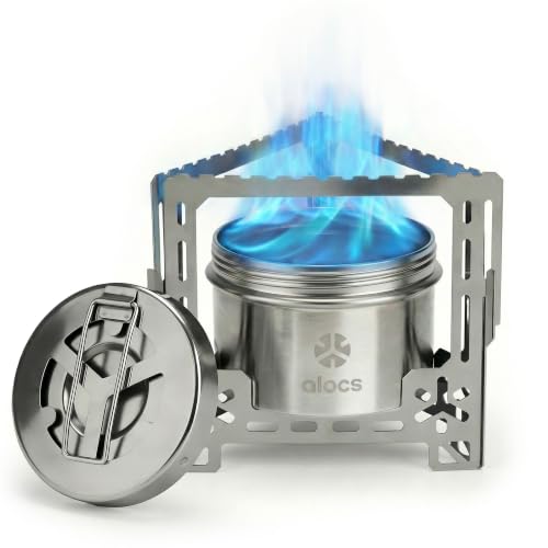 ALOCS 2250W Alcohol Stove Set with Foldable Stand Camping Stove - Portable & Efficient