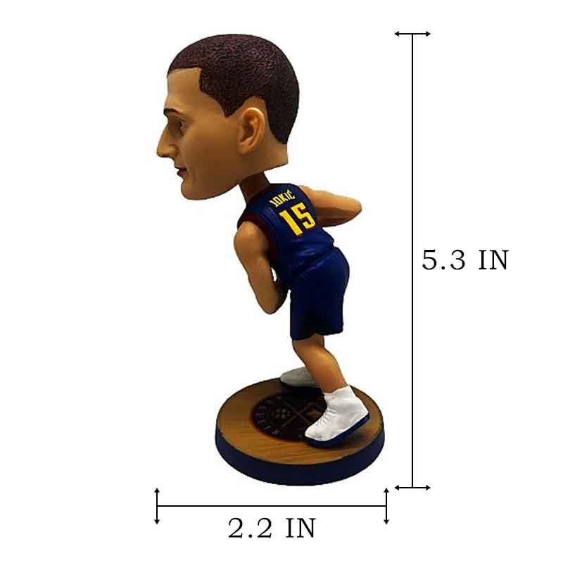 Nikola Jokic Bobblehead Action Figure - 5.3 Inch Hand-Painted Resin