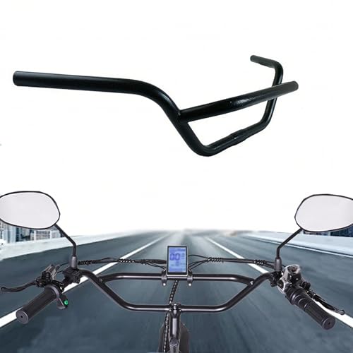 25mm Universal Riser Handlebar for Mountain, Cruiser, E-Tricycle Bikes Black