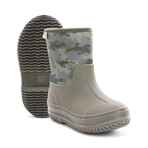 Western Chief Kids Waterproof Neoprene Rain & Snow Boots - Toddler Olive, Size 10