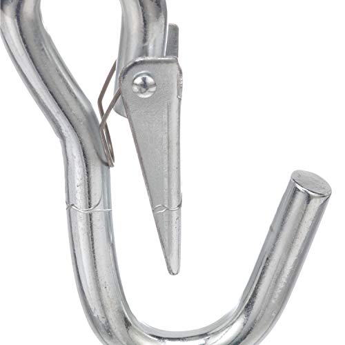 4-Inch Utility Snap Hook, Zinc-Plated Steel, Spring-Loaded Closure - One Size