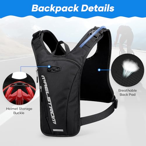 Hydration Running Vest with 2L Water Bladder - Black