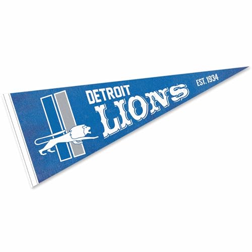 Detroit Lions Vintage Retro Pennant Flag - 12x30 in