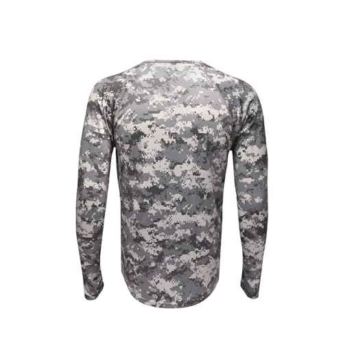Men's Lightweight Baselayer Top - Army Digi Camo - Small/Green