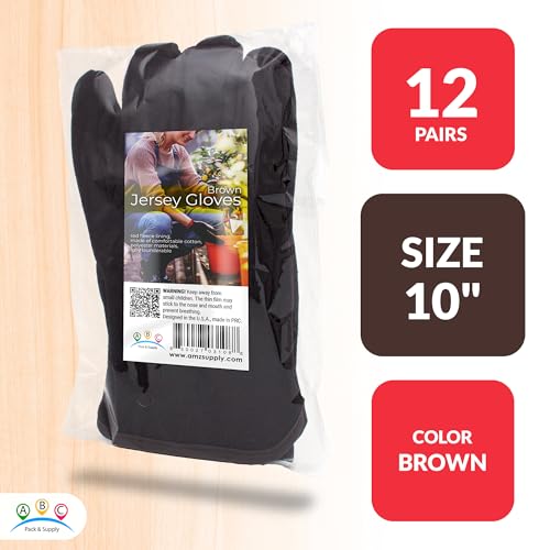 Jersey Gloves. Polyester and Cotton Jersey Work Gloves with Open Cuff. Machine Washable Cotton Gardening Gifts