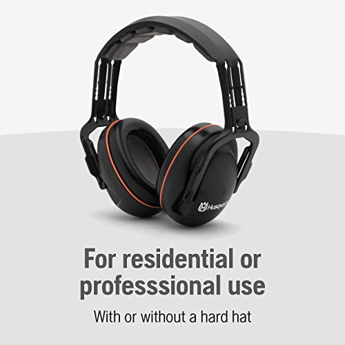 One Size Fits Most Husqvarna Professional Headband Hearing Protectors 25dB(A) NRR Lightweight Padded Black