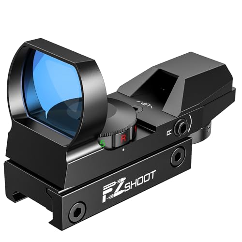 Red Green Dot Reflex Sight with 4 Reticles & 22x33mm Lens