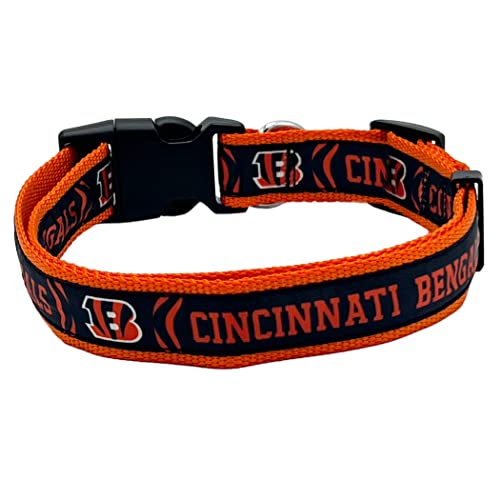 NFL Cincinnati Bengals Dog Collar - Medium, Heavy-Duty & Durable