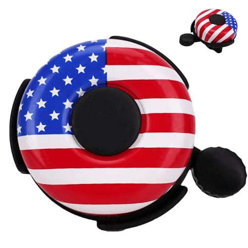 Kids Strawberry Bicycle Bell with American Flag Design