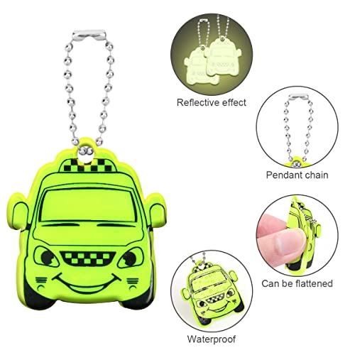 16pcs Waterproof Safety Reflector Pendant Set for Bags & Bikes - Pets