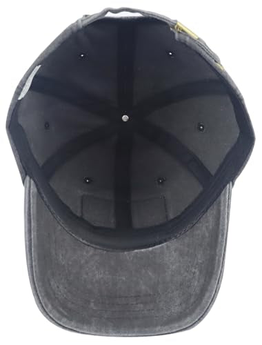 World's Best Pop Pop Hat - Leather Patch Baseball Cap - Black
