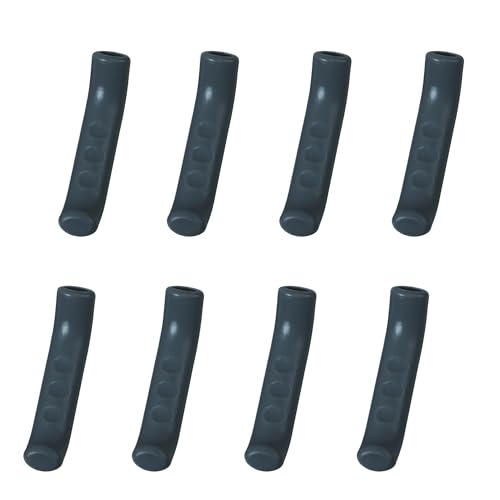 Silicone Brake Lever Grip Covers - Anti-Slip Handle Protectors, 4 Pairs - Black