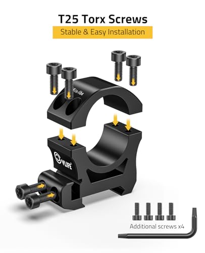 Medium Scope Rings Mount - 1 Inch Diameter for Picatinny Rails
