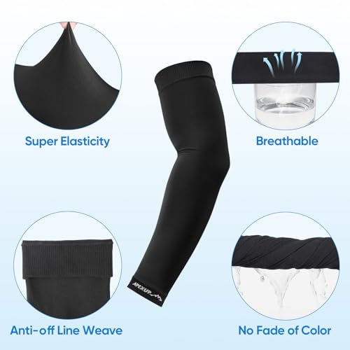APEXUP Cooling Arm Sleeves for Men Women, UV Sun Protection UPF 50,