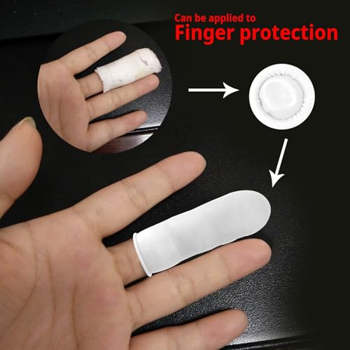 100 Pcs Disposable Latex Finger Cots - Large White Finger Protectors