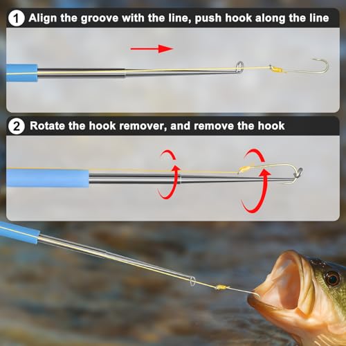 Fish Hook Remover Tool - 4pcs Fishing Dehooker Set