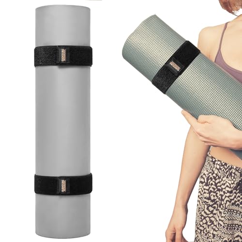 Adjustable Yoga Mat Strap - 2pc Elastic Bungee Wrap Organizer