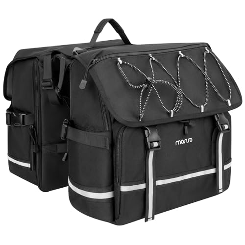 Waterproof Bicycle Panniers with Rain Cover 34L Cycling Bike Bag
