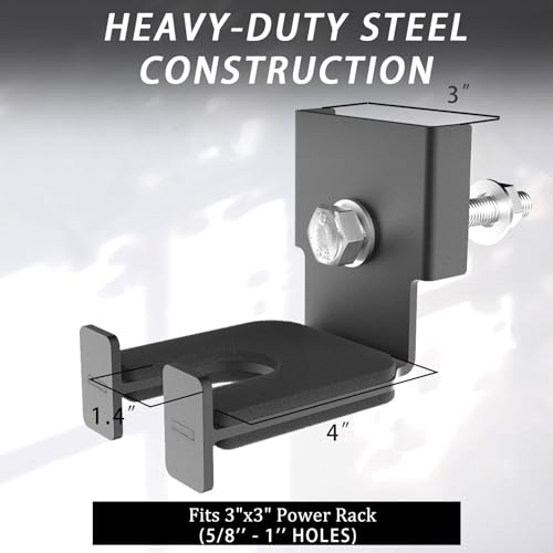 Heavy-Duty Olympic Barbell Holder for 3x3 Power Racks - No Drilling