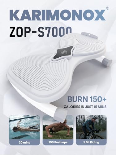 Waist Twister Machine with Rechargeable Battery - Grey