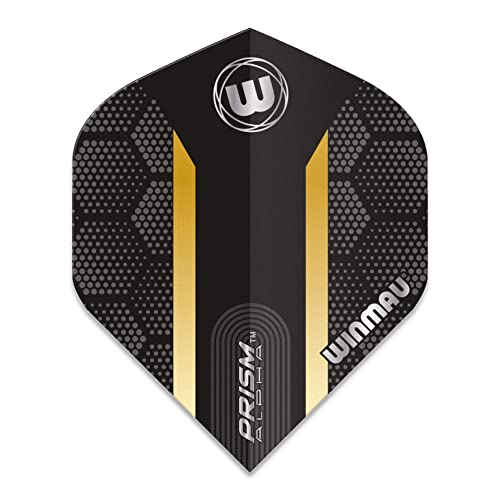 Hexagon Extra Thick Dart Flights - Black & Gold - 3 Pack