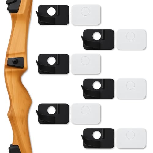 6-Pack Adhesive Arrow Rests for Recurve Bow - 1.2"x0.8"