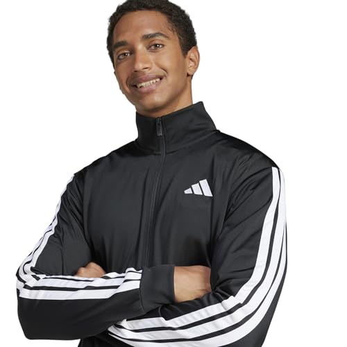 Men's Regular Fit 3-Stripes Track Jacket - Full Zip, Pockets
